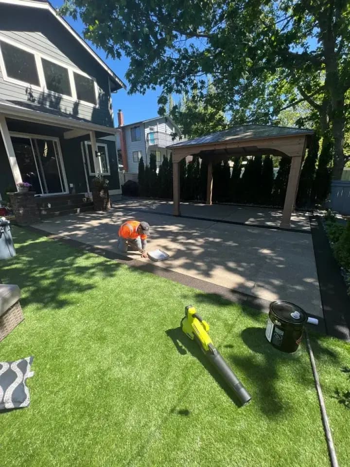 Patio Installation - Retaining Walls & Turf - Image 7
